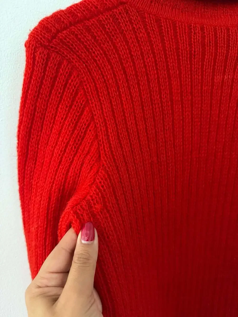 Yves Saint Laurent Tricots Vintage Red and Purple Striped Knit Cardigan sz S